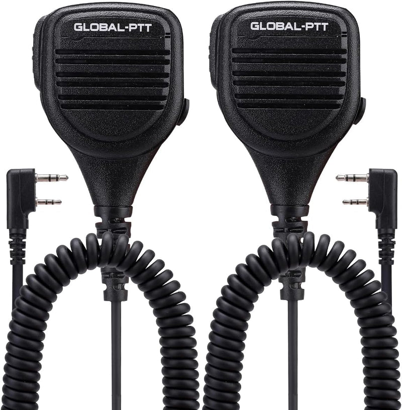 2PC Walkie Talkie Handheld Remote Speaker Microphone (K1 (3.5mm + 2.5mm)) | Shoulder Hand Mic Compatible with Rapid Radios, global-ptt G0 G5, Poclink, Rocky Talkie, Kenwood, Samcom, Pxton, BTECH K1 (3.5mm + 2.5mm)