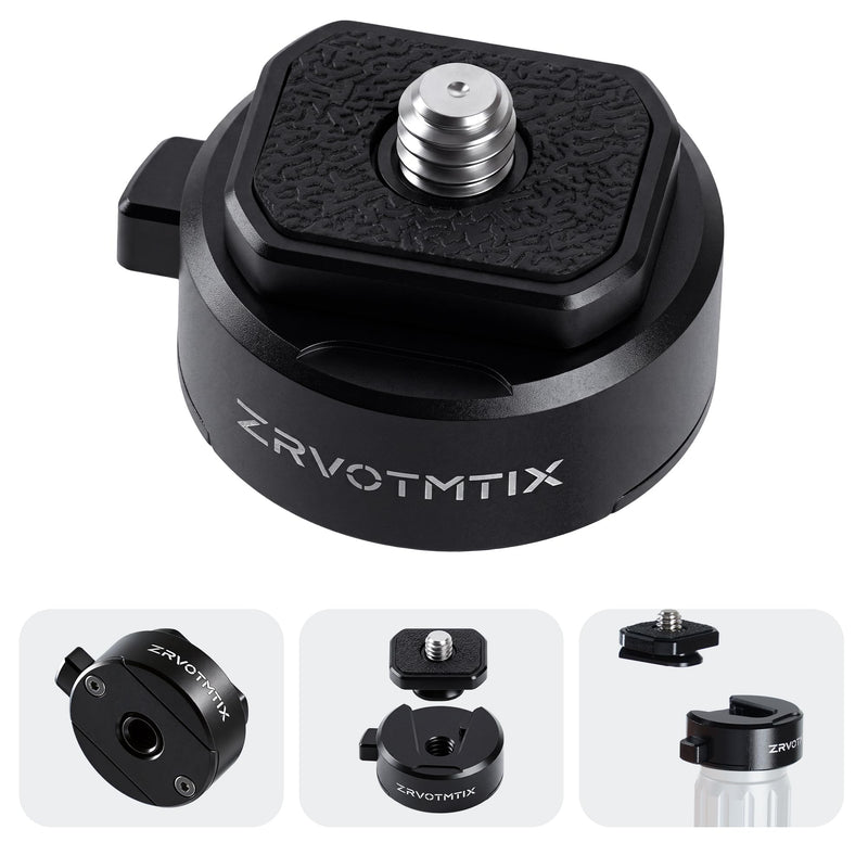 1/4" Screw Quick Release Mount Adapter, ZRVOTMTIX Quick Setup Kit | Compatible for DSLR Stabilizer Monopod, for DJI Insta360, for Tripod
