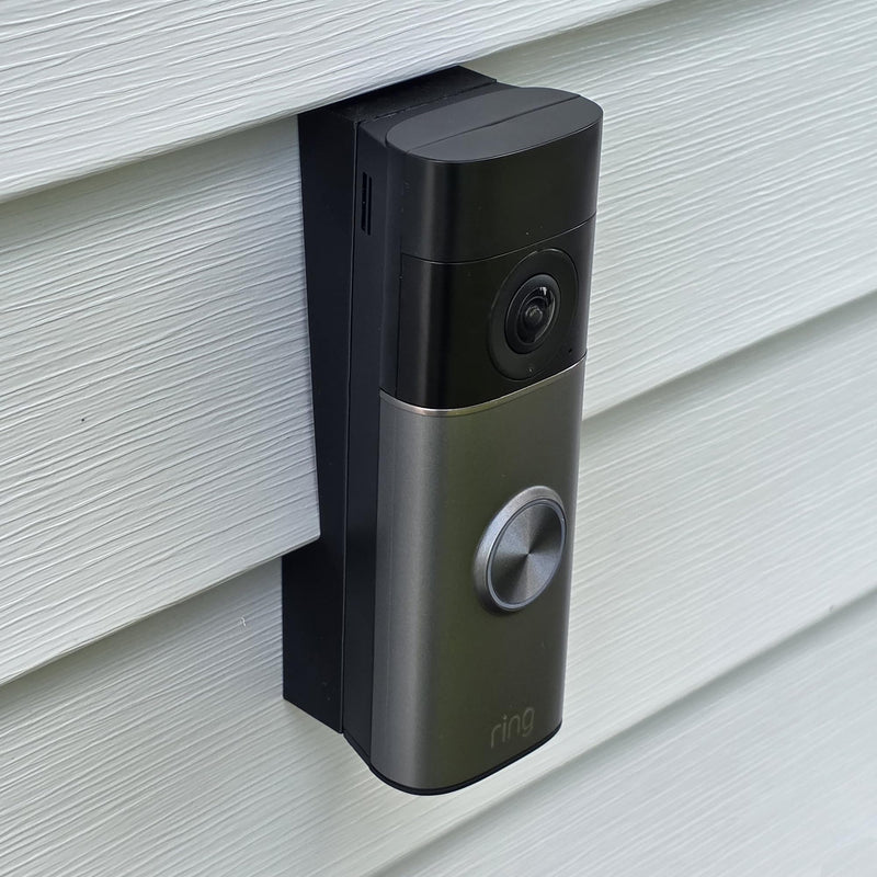 Vinyl Siding Mounting Bracket Compatible with Ring Battery Doorbell (Newest Retinal Models) Battery Doorbell 2K, Plus 2K & Pro 4K 3D Printed (4" Standard Vinyl Siding)
