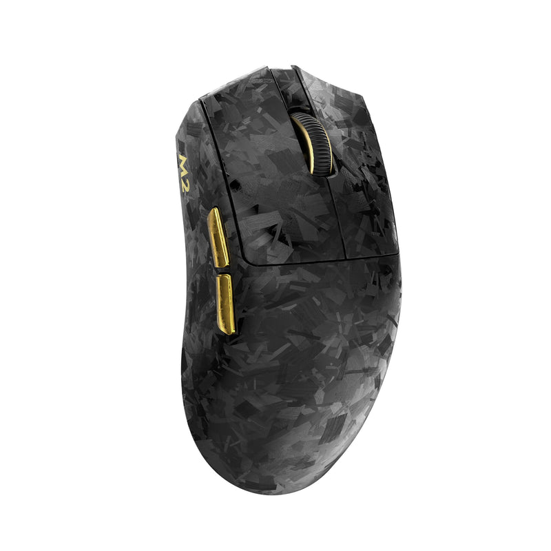 YUNZII M2 Dual 8K Wireless Gaming Mouse, PAW3395, 6-Level DPI(Black) | Carbon Fiber Decorative Pattern,Up to 30000 DPI,63g Ultra-Lightweight,Software and Web customization,Wired/BT/2.4GHz,500mAh Black