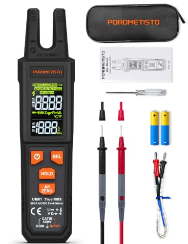 UM01 Digital Clamp Meter Multimeter POROMETISTO，TRMS 4000 Counts