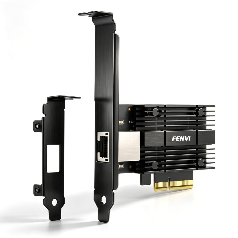 FENVI RTL8127 10G PCIe X4, 4X Faster Than 2.5G, NAS/Server, Win/Linux | PCIe 3.0/4.0 Compatible, Backward Compatible 5G/2.5G/1G/100Mbps, Low-profile for ITX, Perfect for 4K Video Editing & NAS