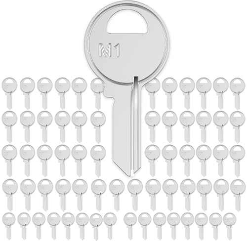 100Pcs M1 Blank Key Blanks, Uncut Blank Keys in Premium Brass Copper-2 100