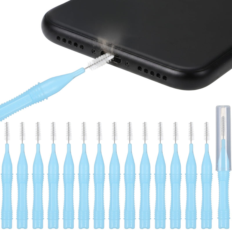 15 Pcs Anti-Clogging Phone Mini Brushes, Phone Charging Port Cleaning Kit | USB C Ports Cleaning Tool, Phones Speaker Cleaners, for Speaker and Receiver
