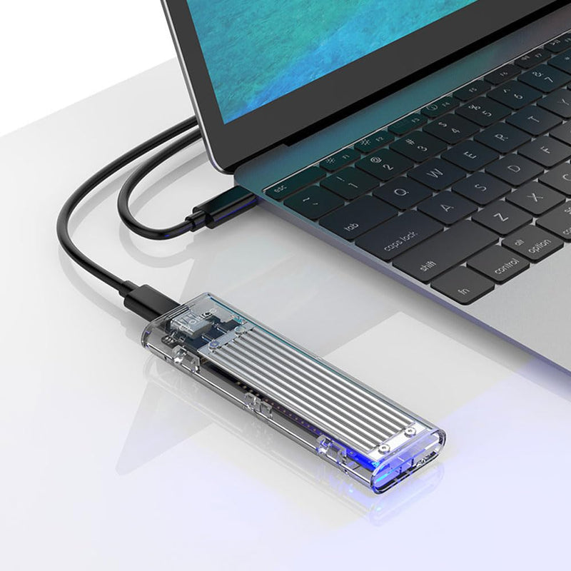 M.2 NGFF SATA SSD Enclosure, High-Speed to USB Type C Enclosure with 5Gbps, Compatibility for SSD SATA,Come with C to A Cable