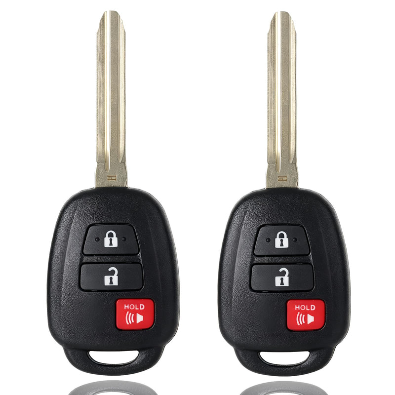 Key Fob Remote Replacement Compatible with 2013-2021 Toyota RAV4/ 2016-2019 Tacoma/ 2013-2019 Prius C/ 2020-2021 4Runner Keyless Entry Remote Control, HYQ12BDM HYQ12BEL 2 Pcs