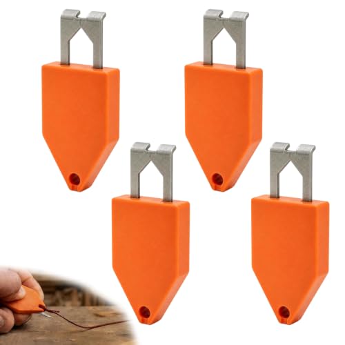 4PCS Rope Anchor Hook for Chalk Line: One-Hand Locking Tool for Carpentry