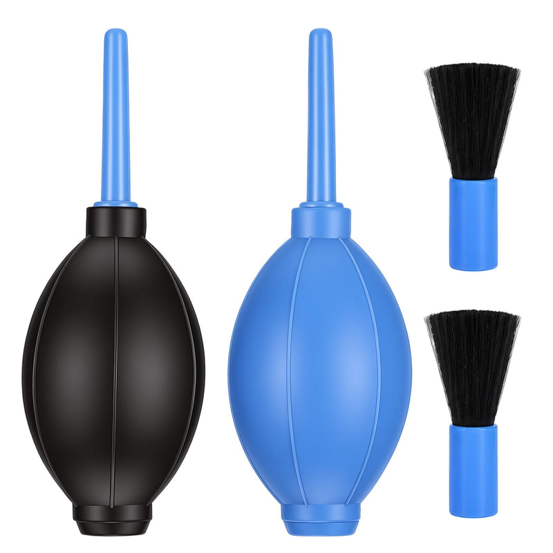 2 pcs Air Blower with Soft Brush Silicone Super Blower Blaster Pump | Dust Camera Lens Cleaner Manual Rubber Bulb Air Pump Dust Cleaner for Digital Sensor Screens Keyboards Telescope