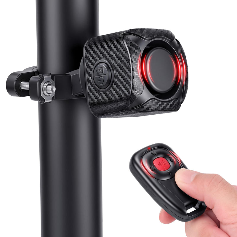 WSDCAM Two-Way Bike Alarm 120dB, USB-C Rechargeable with Remote | Anti-Theft Vibration Alarm System, 1148FT Wireless Range, IP65 Waterproof, Bike Alarm For Ebike Motorcycle Scooter