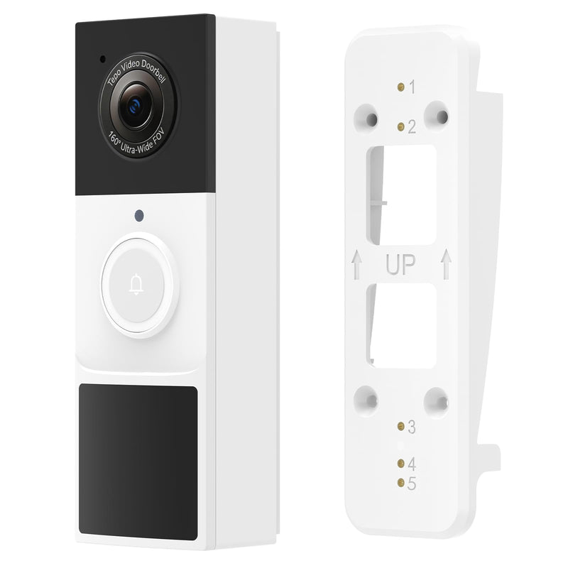 Vinyl Siding Mount for Tapo Doorbell Camera D210/D225, Adjustable Angle Doorbell Wedge Corner Mounting Bracket Kit, Doorbell Camera Mount Solve Siding Tilt Problem (4" Standard Vinyl Siding Only)