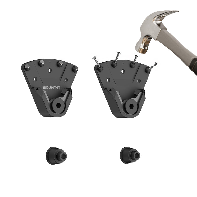 Mount-It! No Stud Studless TV Wall Mount for 32–100" TVs up to 165 lbs, No Drill Drywall Bracket, Universal VESA, Low Profile 0.94"