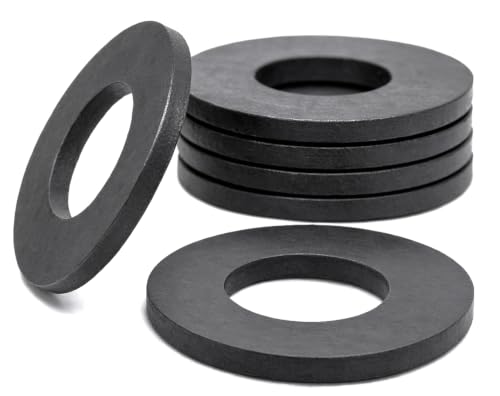3/8" ID x 1" OD x 1/8" Oil Resistant Nitrile Rubber Washers, Vibration Isolation Spacers for Automotive Repair, Motorcycle Fairings, ATV Body Panels, Equipment Mounting (10 Pack) 10