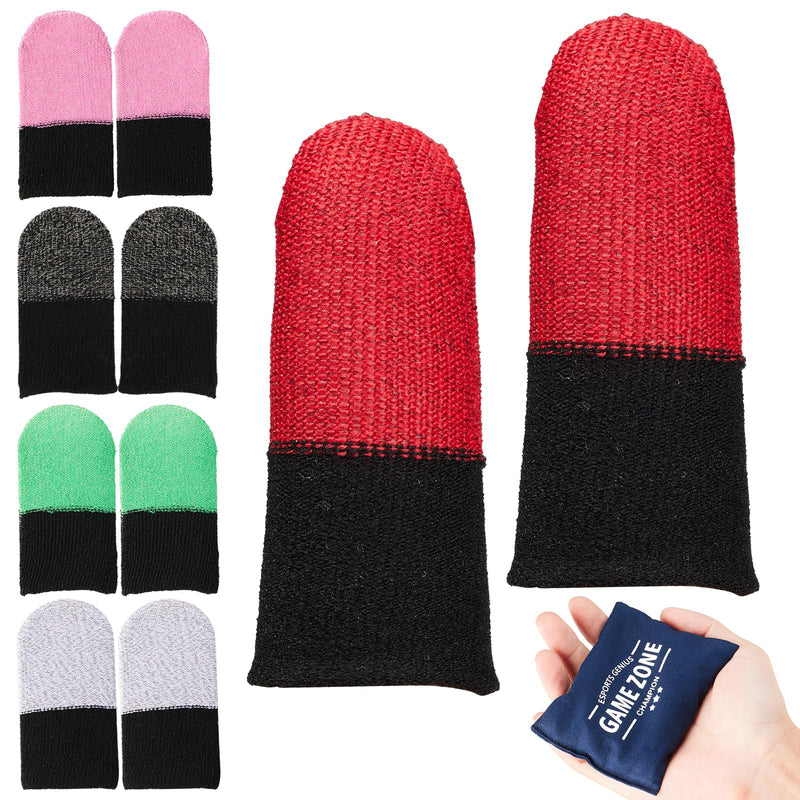5 Pairs Cell Phone Game Finger Cover+100g Silicone Sweat-Absorbing Pouch | Efficient moisture absorption and breathability,sweat-absorbing and breathable,Sweat-absorbing band quickly absorbs sweat