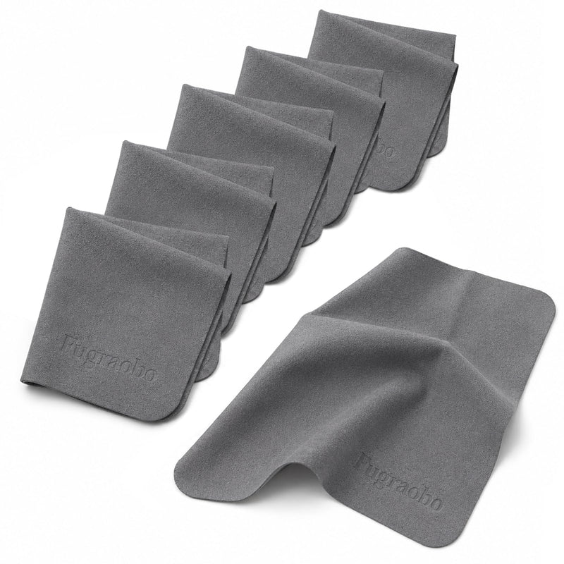 Microfiber Cleaning Cloth for Glasses Lens Cleaner Cloth | 6 Pcs Suede Microfiber Glasses Cleaning Cloth Removes Smudges From Eyeglasses, Lenses, Screens, Cameras