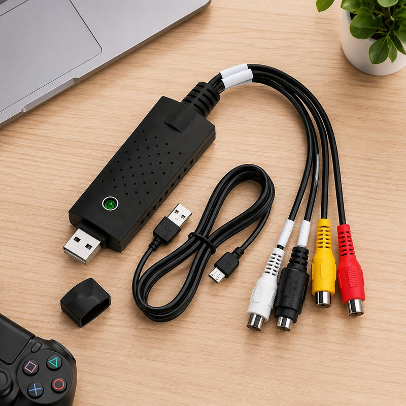 1pc VHS to Digital Converter Video Capture Card Audio Device Old Mini DV VCR Support PC