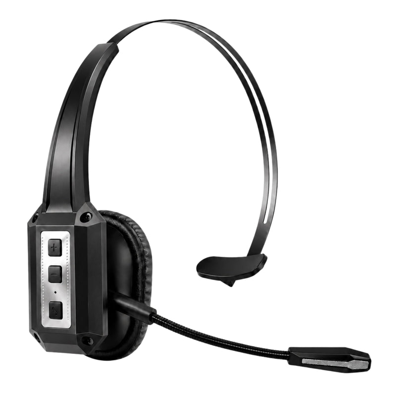 Bytewaveshop Trucker Bluetooth Headset with Mic, 55H Talk Time Wireless Headset, 99% Noise Cancelling Headphones with 270° Adjustable Mic, Bluetooth 6.0, Dual Device for Truck Drivers, Calls, Driving