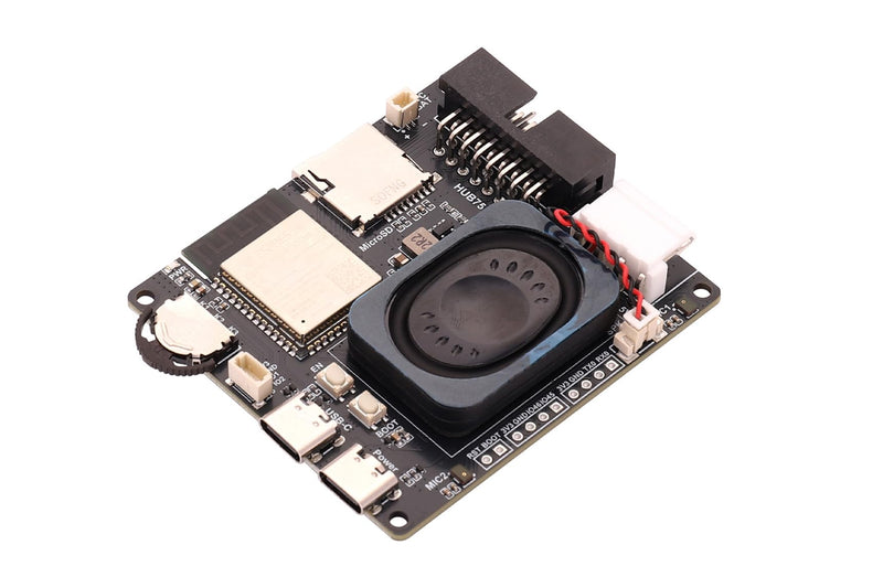 RGB Matrix HUB75 S3 LED Controller Board with Audio and SD Slot | HUB75 RGB LED matrix controller with Type-C power, microSD storage, audio codec, microphones and RTC interface