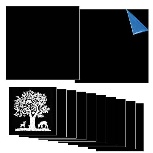 12 Pcs Anodized Aluminum Sheet Blanks 4"x4", Laser Engraving Plate 4"x4"(12pcs)