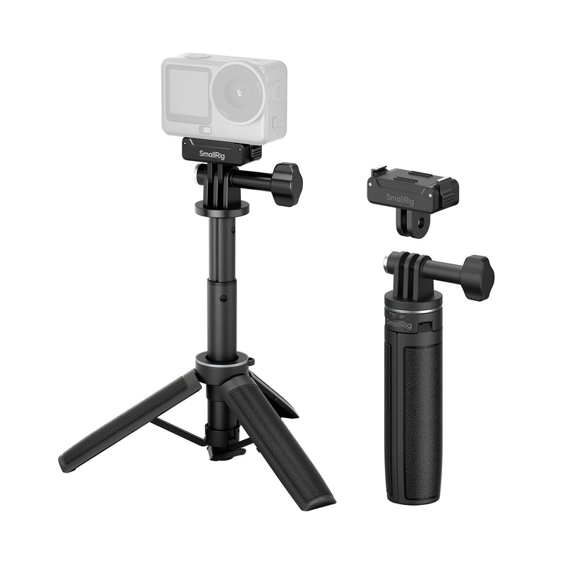 SmallRig One-Touch Open Action 6/Nano Selfie Stick Tripod, 5.2-12in | Detachable Adapter Only for DJI Action 6/Nano, 2 Prong Mount for DJI, for Insta360, for GoPro Action Cameras - 6149 for DJI Action 6&Nano