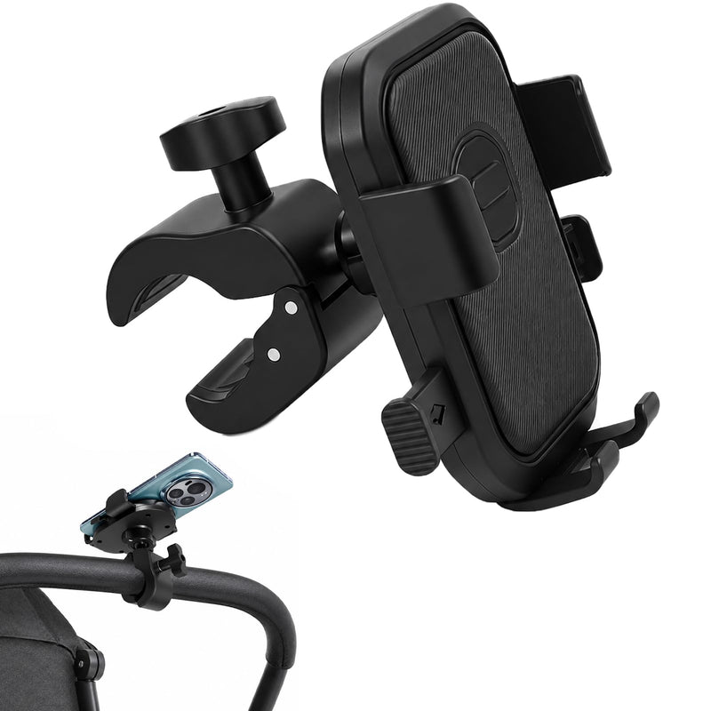 Stroller Phone Holder,Shopping,360° Rotation Phone Holder for Stroller,Stroller Phone Mount,Phone Holder for Golf Push Cart,Golf Push Cart Phone Holder for Smartphones