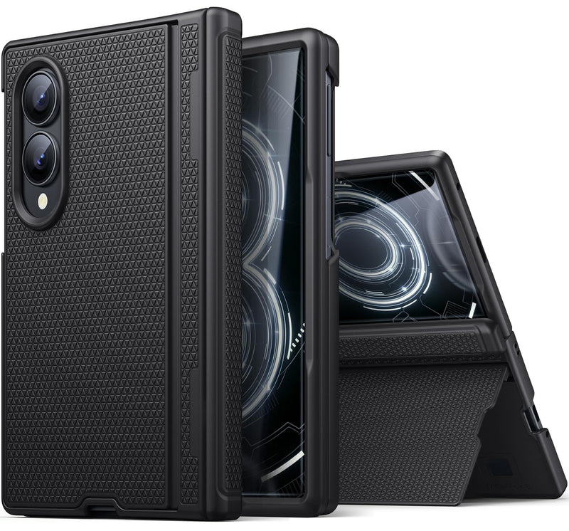 BXYJY for Samsung Galaxy Z Fold 8 Case with Stand, Hinge Protection, Black | Front Screen Protector, Slim, Rugged, Heavy Duty, Full Protective Men Women Cell Phone Case Cover for Samsung Z Fold 8 5G Z Fold 8 (Boxier, Wider)