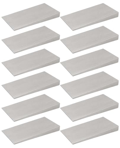 12 Pcs Steel Flange Wedges, 4" x 2" Triangle Metal Shims for Leveling