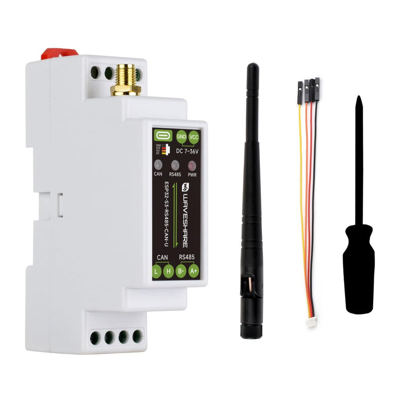 Waveshare Industrial ESP32-S3 Control Board with RS485 and CAN Interfaces | Supports Wi-Fi / BLE, Built-in Multiple Protection Circuits,power and optocoupler isolation, Safe & Stable & Reliable