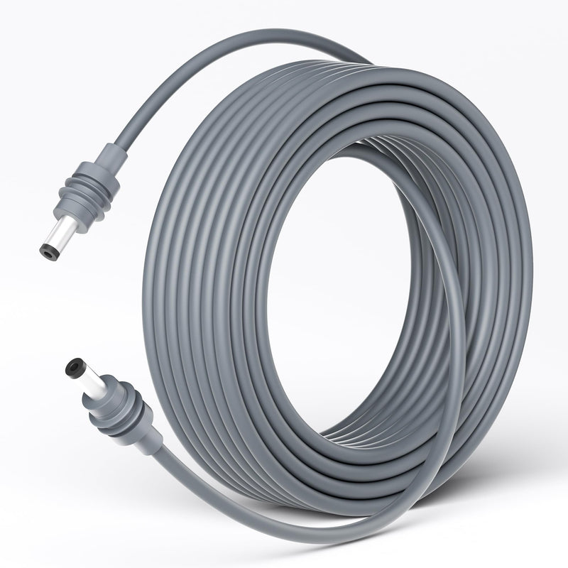 Starlink Mini DC Power Cable 32FT Extension Replacement DC Power Cord Cable | Starlink Mini Cable, 18AWG Waterproof Barrel Jack Plug 5.5 x 2.1mm, Suitable for Outdoor RV, Car, Boat 10M/32FT Gray