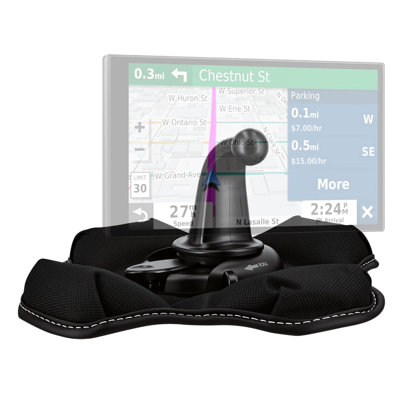 Portable Friction Beanbag Mount for Garmin GPS Dashboard Holder | 17mm Ball, NonSkid, Exclusive, for Garmin GPS Nuvi Drivesmart Drive Dezl Zumo Driveassist DriveLuxe StreetPilot RV Navigator