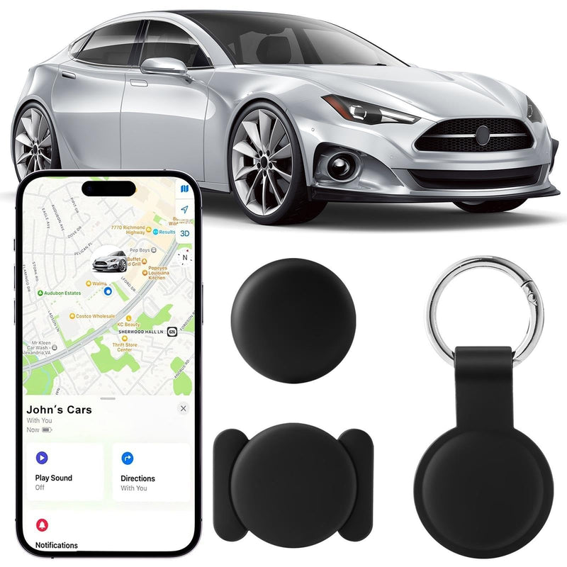 Undetectable GPS Tracker for Vehicles, Real-Time Tracking, No Monthly Fee | No Sim Card, Reliable Performance, Works With IOS & Android, Mini Hidden Magnetic Tracking For Elder, Luggage, Pet, Keychains Black