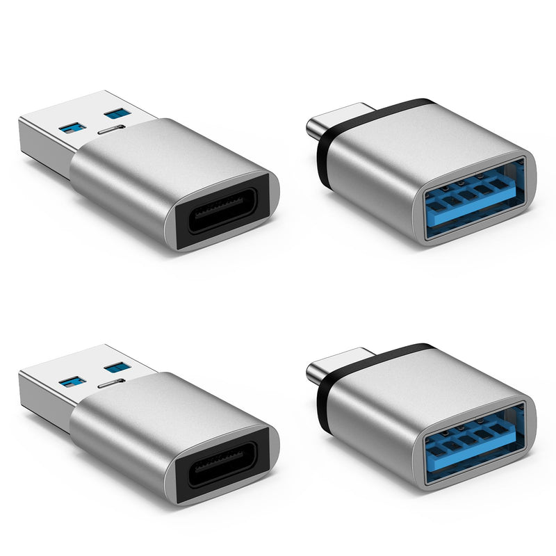 USB C to USB Adapter&C Male to USB A Female OTG Adapter for iPhone 17 16 15 | 4Pack Type C Male to Type A Female OTG Converter for Samsung Galaxy,Google Pixel,Flash Thumb Drive