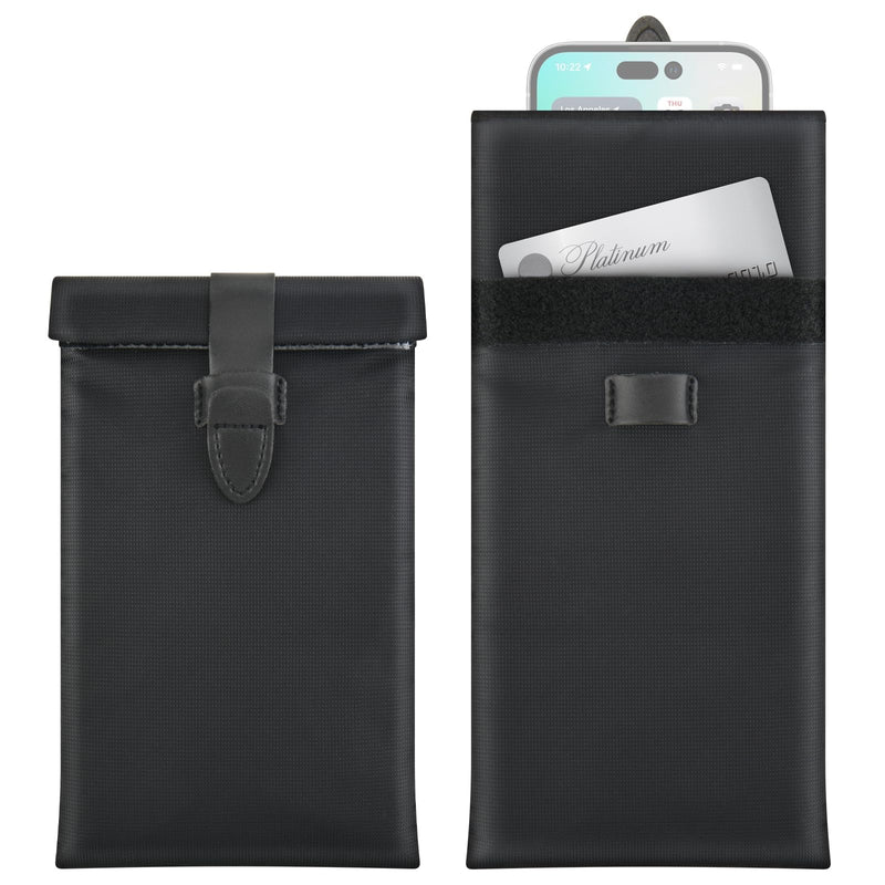 Signal Blocking Case Sleeve for Phones - RFID & WiFi Shielding Pouch for Cell Phone, Key Fob, Passport, ID Card in Travel Commute Work for Anti-Tracking, Privacy & Data Protection, 2 Pcs