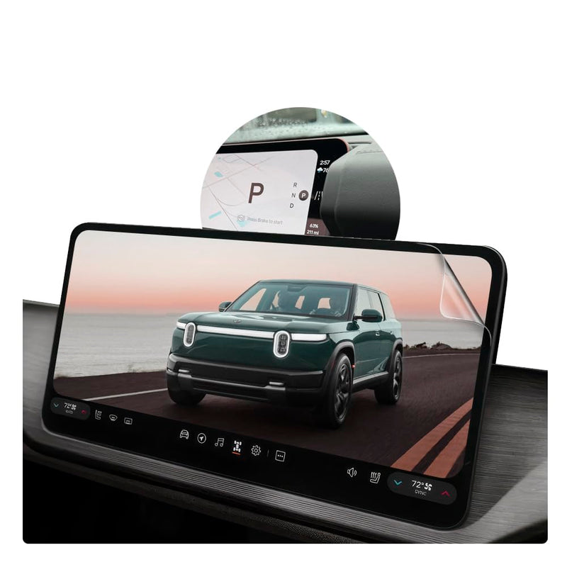 Screen Protector for Rivian R2 Infotainment Navigation Display And Instrument Cluster Matte Anti Glare 4 Pack