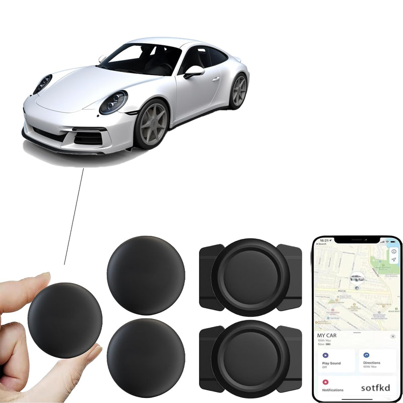 2 Pack-GPS Tracker for Vehicles,Tracker Device for Vehicles w/Magnetic | Tracking Devices for Cars Hidden,Car GPS Tracker,Car Tracker (Only iOS) | No Monthly Fee | Waterproof | with Apple Find My