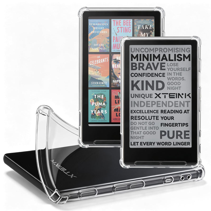 CoBak Clear Case for Xteink X4 EReader, Xtrons X4 Ultra-Lightweight Anti Scratch TPU Transparent Flexible Soft Back Shell Cover ﻿