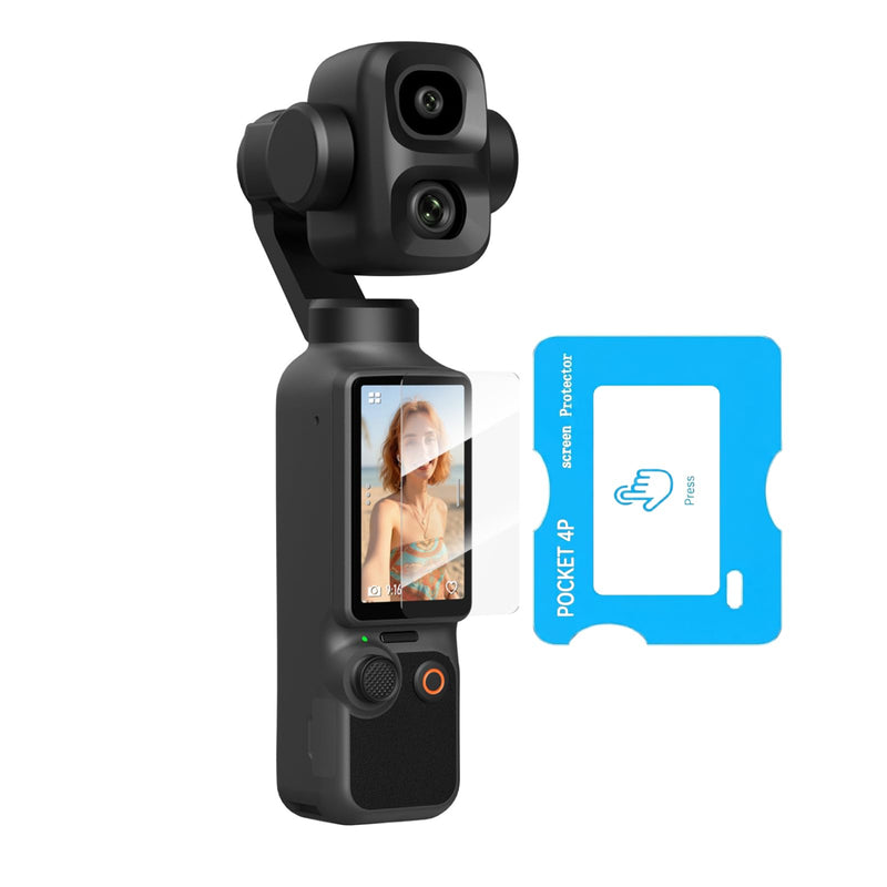 TELESIN AR-Ultra Screen Protector for DJI Osmo Pocket 4P, 1-Pack | with Easy-Install Auto-Align Frame, AR Anti-Reflective Coating for Outdoor Vlogging, 9H Tempered Glass, Pocket 4P Accessories