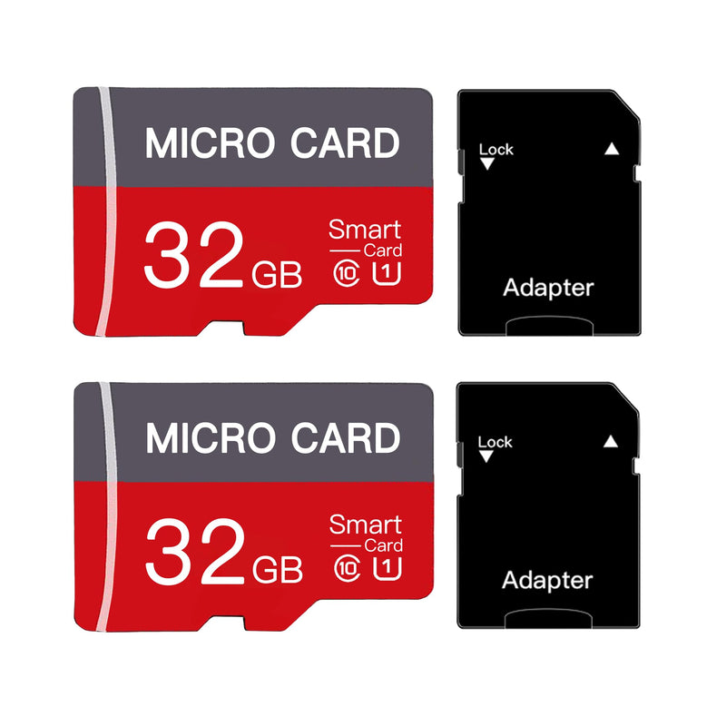 2 Pack 32GB Micro SD Card Class10 Memory Card U3 TF Card with Adapter for Smartphones, Tablets, and Cameras