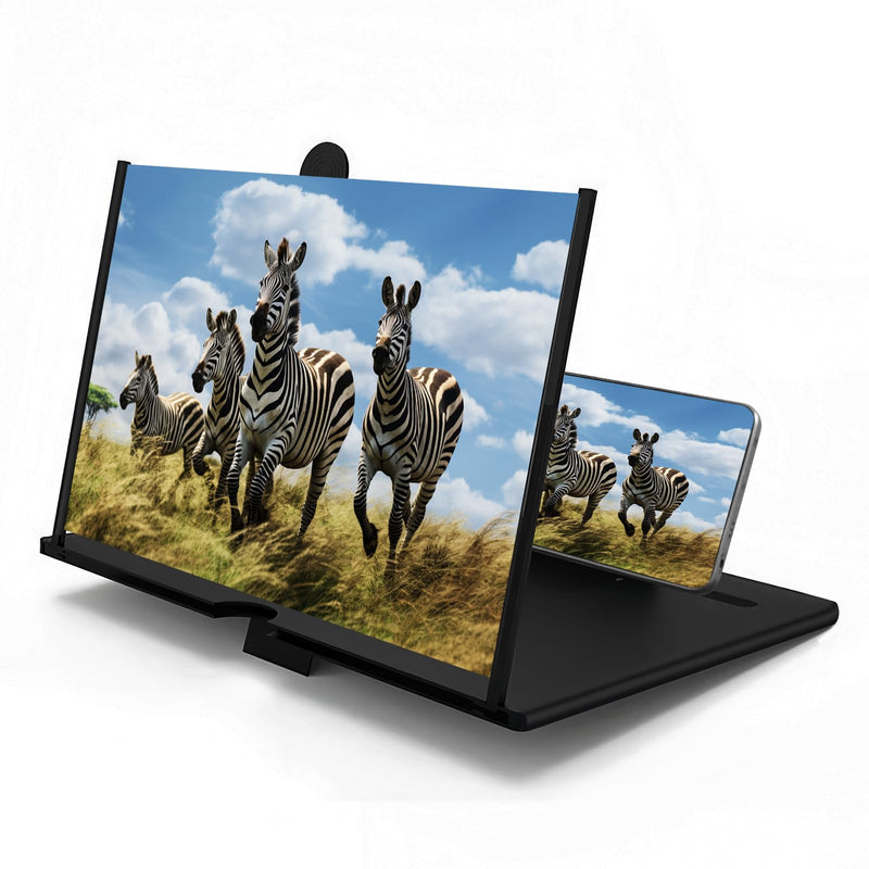 10" 3D HD Phone Screen Magnifier,Foldable Screen with Pull-Out Stand Design,Movies/Gaming Screen Magnifier for Elderly/Kids/Parents/Friends(White