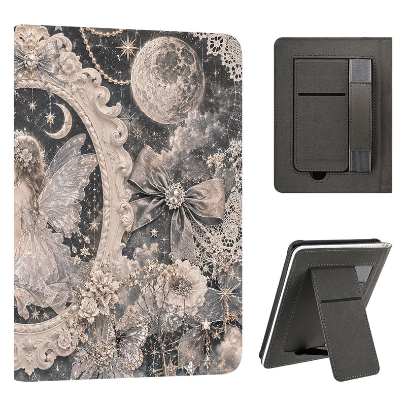 Stand Case for 6" All-New Kindle 11th Gen Gothic Retro Fairy | Slim Cover for Kindle 11th Generation 2024/2022 with Hand Strap | Leather Premium PU Protective Case with Auto Sleep/Wake 6" Kindle 11th Generation