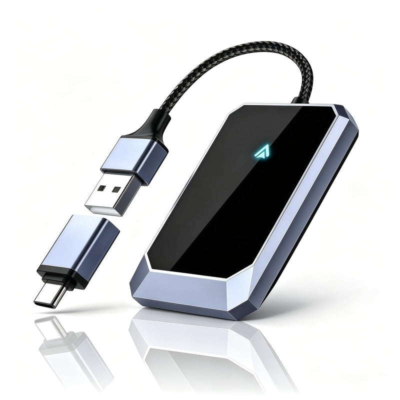 Android Auto Wireless Adapter - Instant Connection, Gray | Carplay wireless adapter, Converts Wired to Wireless, Compatible with Android 10+ & Cars from 2015