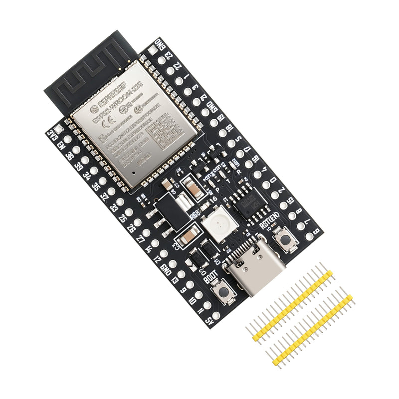 ESP32-DevKitC-32E Development Board (8M) | Dual-Core 240MHz Wi-Fi + Bluetooth 5.0 with USB-C, Original ESP32-WROOM-32E Module (Arduino/Python/IDF)