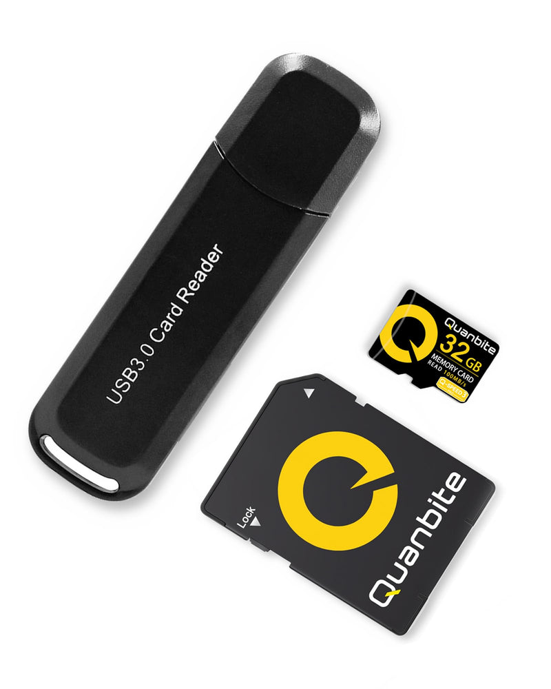 32GB Micro SDHC Card with SD Adapter and Card Reader | UHS-I, Class 10, U3, Up to100 MB/s, A1 Micro SD Card, Dual Card Slot Design, USB 3.0 Reader Adapter 32 GB
