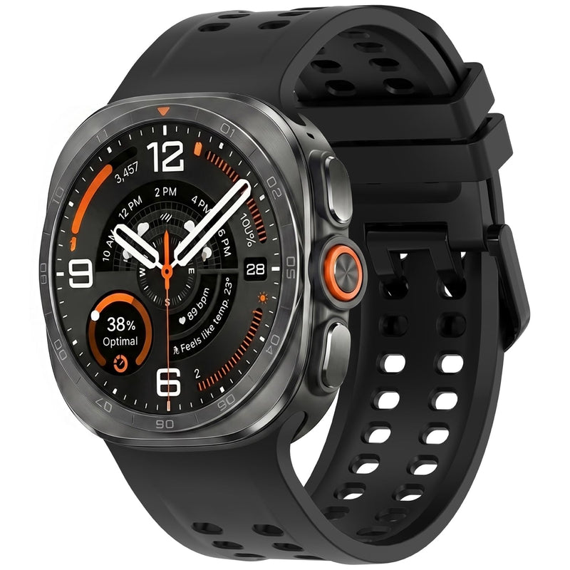 Bands Compatible with Samsung Galaxy Watch Ultra 2 (2026) | No Gap Breathable Waterproof Silicone Marine Sport Bands Strap for Galaxy Watch Ultra 2 /1 Band 2026/2025/2024 for Men Women Black