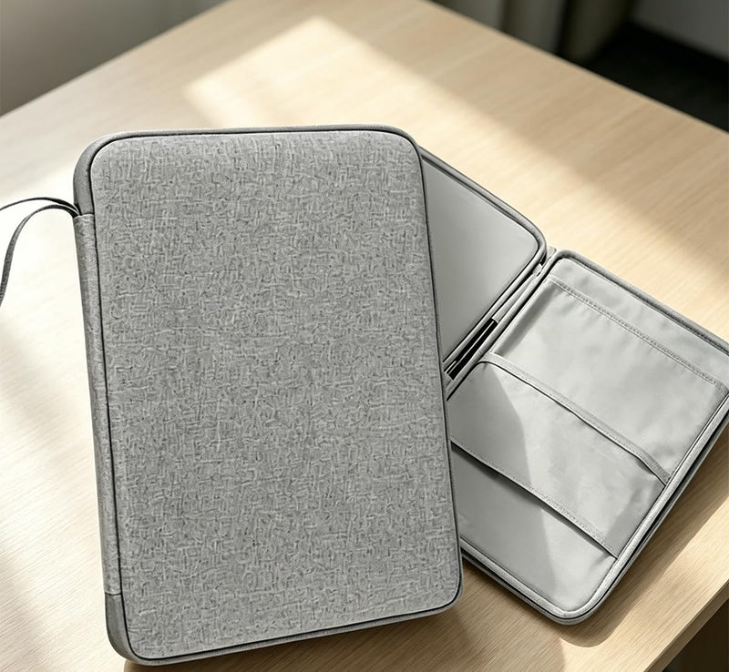 1pc Nylon Tablet Storage Bag Anti-Drop Shockproof Tote Bag Portable-Grey | Laptop Sleeve Case Touchscreen Laptop Water Resistant Computer Notebook Bag Organizer for Work Travel Office