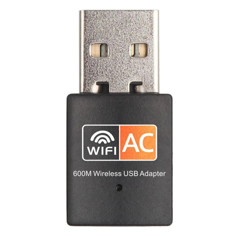 Dual Band 600Mbps Wireless-AC USB Mini Nano WiFi Adapter for PC Desktop, USB 2.0, Dark Gray