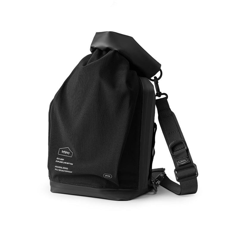 bitplay AquaSeal 12L Compact Dry Bag, Waterproof Roll Top Dry Sack, Black | IPX6 Waterproof, Keep Gear Dry for Beach, Hiking, Camping, Boating, Backpacking, Kayaking with Front Zipper 12.0 liters