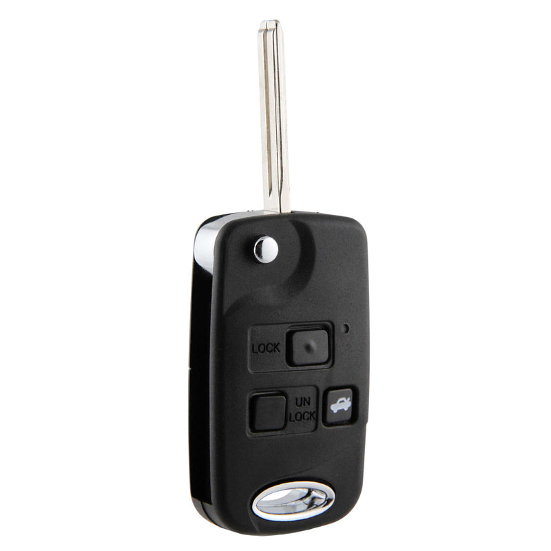 Remote Key Fob Flip Style Upgrade Replacement for 2004 2005 2006 2007 2008 2009 Lexus ES330 RX330 RX400h RX350 RX450h (HYQ12BBT 4D68) One