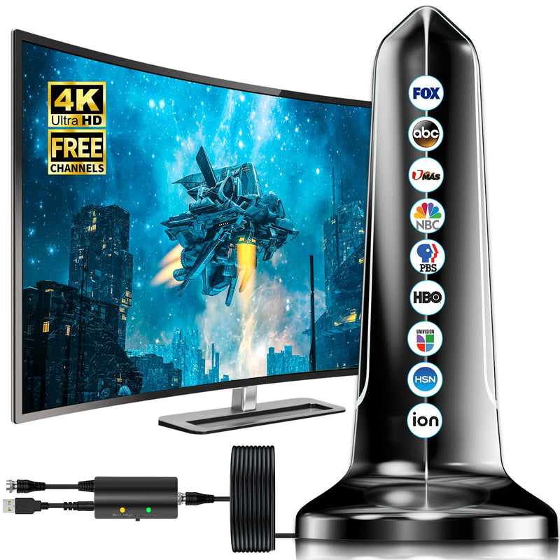 2026 Digital Antenna for Smart TV,5500+ Miles Range TV Antenna Indoor/Outdoor, Antennas for Local Channels