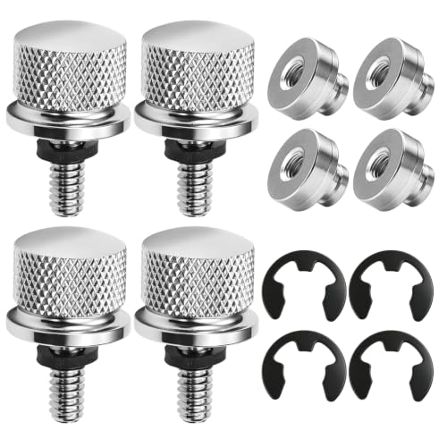 M6 Seat Bolt Nut Kit, Compatible with Multiple Harley Models 4 Set 4SET