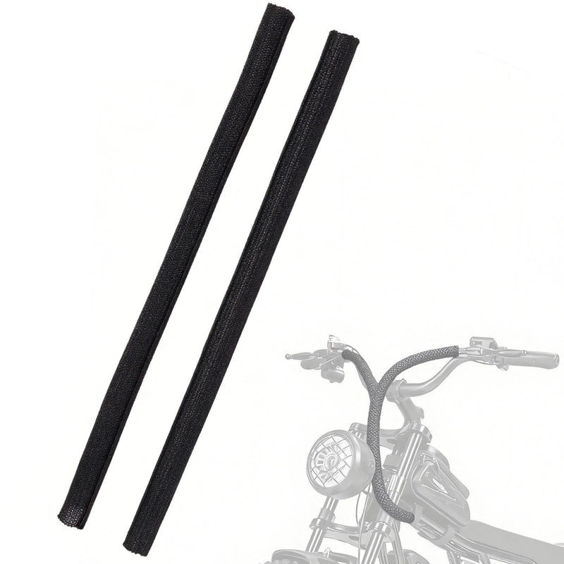 4/5 Inch Ebike Cable Management Sleeve Black for Electric Bike Wire Cover | 4/5 inch ebike cable sleeve, self-wrapping mesh tube, cut-to-fit 1.64ft x2, -40~302°F retardant, 4 cable clamps